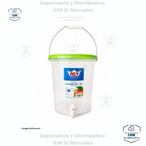 Balde Comercial 12 Lts. C/tapa , Asa De Metal Y Caño Hermético