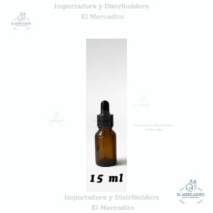 Gotero de Vidrio Ámbar, 50 ml, 30 ml, 20 ml, 15 ml - 15 ml