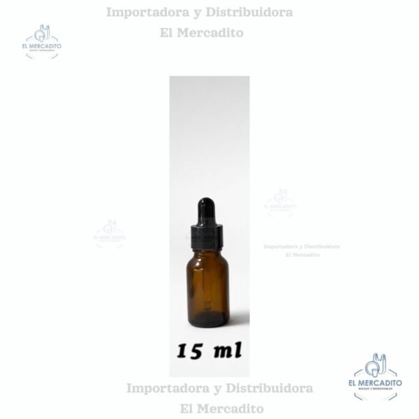 Gotero de Vidrio Ámbar, 50 ml, 30 ml, 20 ml, 15 ml - 15 ml
