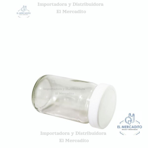 2447-1.jpg Envase de vidrio, Frasco de 240 ml / 8 oz C-2447, con Tapa Plástica