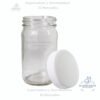 2447-2.jpg Envase de vidrio, Frasco de 240 ml / 8 oz C-2447, con Tapa Plástica