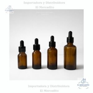 Gotero de Vidrio Ámbar, 50 ml, 30 ml, 20 ml, 15 ml