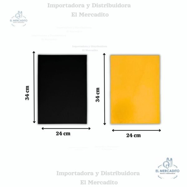 Bases Reversibles Rectangular para queques Doble Cara, Rígidas, Dorada y Negra - Mediana 24 x 34 cm