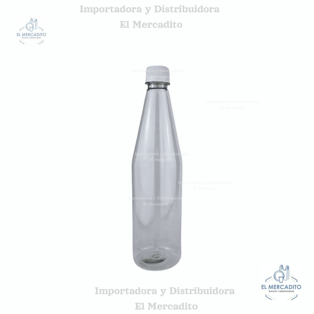 Envase Plástico Botella Ponchera 700 ml Tapa Blanca 28 mm