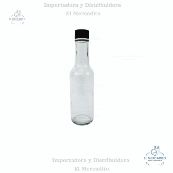 Envase Vidrio Botella 165 ml Salsera Cristalino Tapa 24 mm C-7258