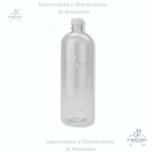 Envase Plástico Botella 1000 ml Cilíndrica Lisa, 1 Litro