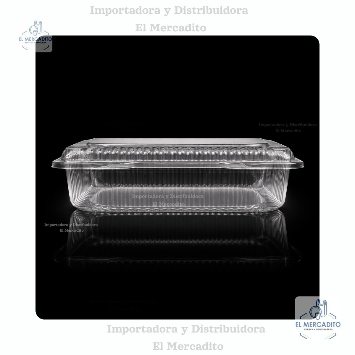 Burbuja Rectangular Tapa Baja, 24 x 15,5 x 6,5 cm