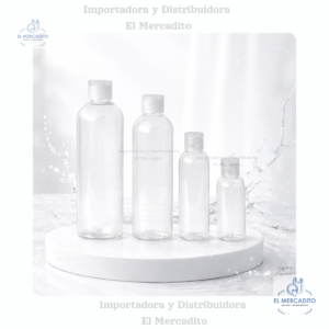 Envase Plástico Botella Transparente Flip Top 60 ml, 120 ml, 250 ml, 300 ml
