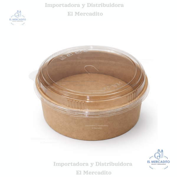 Contenedor Circular Kraft (Cartón) 380 ml