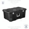 Caja de almacenamiento, negro con mango de titanio y cierres de acero galvanizado Sterilite
