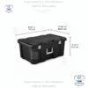 Caja de almacenamiento, negro con mango de titanio y cierres de acero galvanizado Sterilite