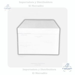 Caja de Cartón Blanca Alta para queques - Caja # 12