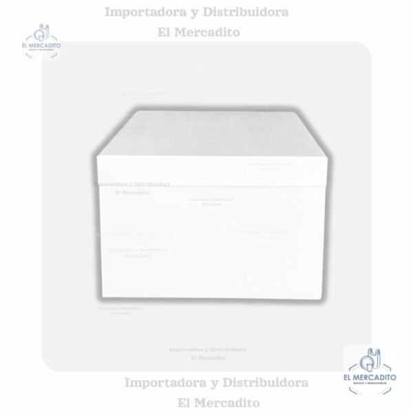 Caja de Cartón Blanca Alta para queques - Caja # 12