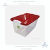Caja click de 23 litros con tapa variedad de colores