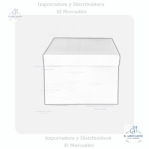 Caja de Cartón Blanca Alta para queques - Caja # 11