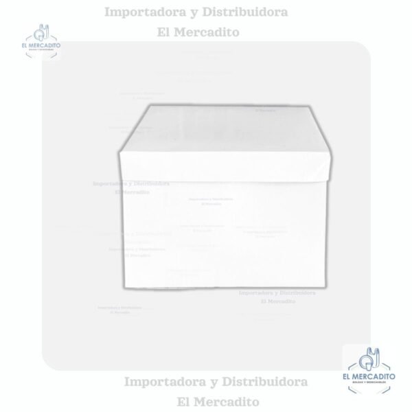 Caja de Cartón Blanca Alta para queques - Caja # 11