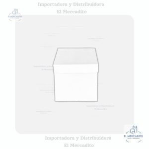 Caja de Cartón Blanca Alta para queques - Caja # 8