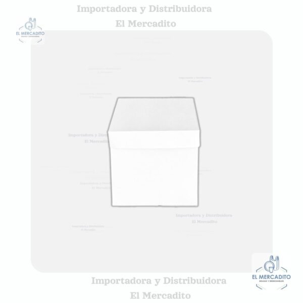 Caja de Cartón Blanca Alta para queques - Caja # 8