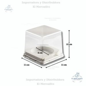 Caja Plástica Transparentes para Mini-queques - Base Redonda