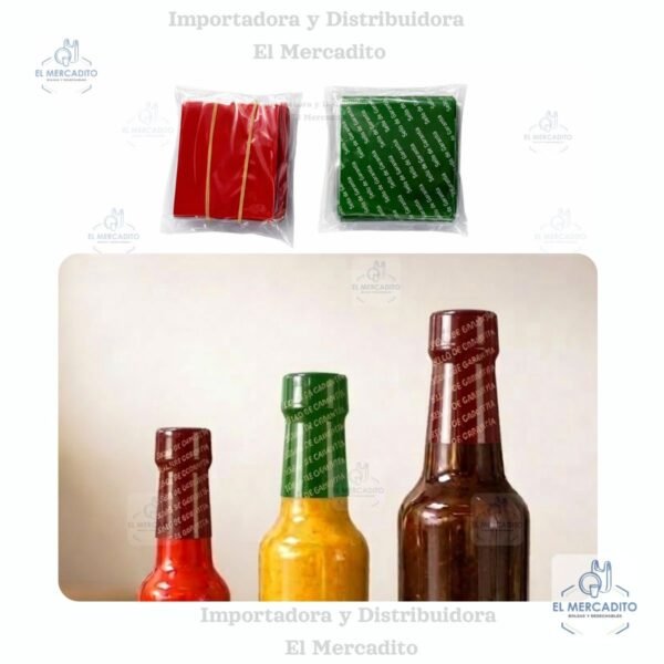 Cinta sellos plásticos termo encogibles para botellas
