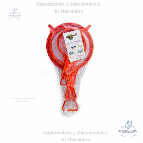 Coladores de Plástico Rojo, Juego de 4 piezas