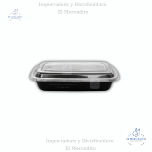Contenedor Negro para Microhondas, de 28 oz, 32 oz - 28 oz