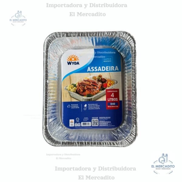 Molde de Aluminio Rectangular Wyda 4 Litros 32,5 x 26,5 x 6,5 cm