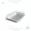 Molde de Aluminio Cuarto de Plancha con Tapa Plástica Transparente