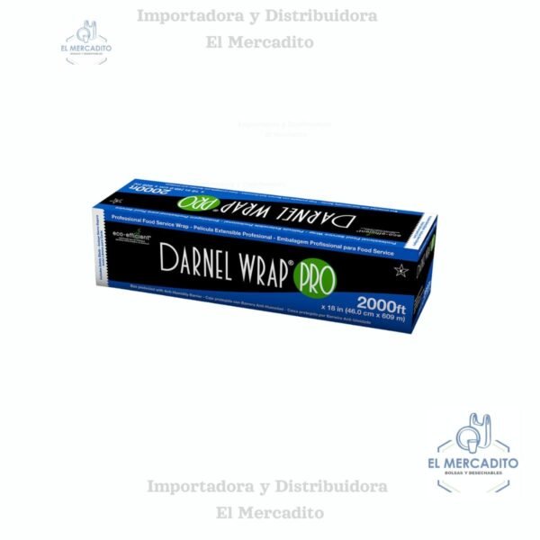 Adhesivos Darnel Wrap, 12x100, 12x1000, 12x2000, 18x2000 pies - 18 x 2000 (610 m)