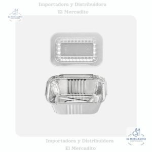 Moldes de Aluminio Darnel, 4 oz, 8 oz, 16 oz, 24 oz, 28 oz, con tapa plástica transparente - 4 oz