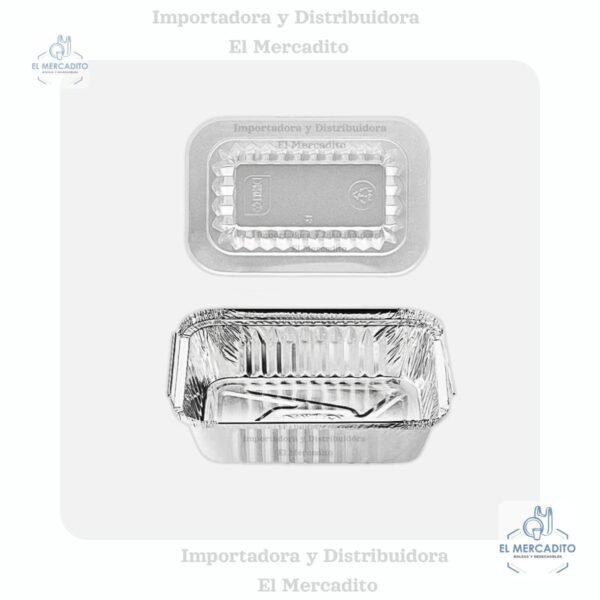 Moldes de Aluminio Darnel, 4 oz, 8 oz, 16 oz, 24 oz, 28 oz, con tapa plástica transparente - 8 oz