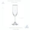 Copa de Champaña Premier Canastilla C4640, Capacidad 6.25 oz