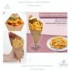 Cono Kraft Plegable, en paquetes de 10 unidades