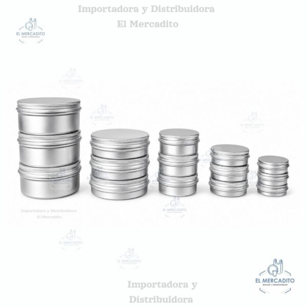 Envase de aluminio cremera 200 gr, 100 gr 50 gr, 30 gr, 10 gr, plateada con tapa de aluminio rosca con liner plateada