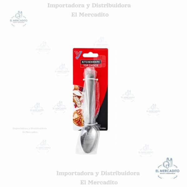 Cuchara pequeña metálica de acero inoxidable, 6 piezas, 14 cm
