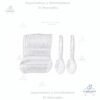 Cuchara plástica transparente Darnel, 11 cm, 20 unidades por paquete
