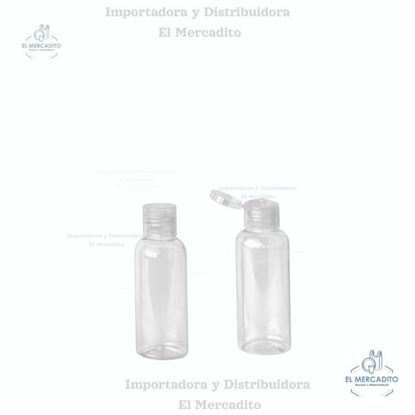 Envase Plástico Botella Transparente Flip Top 60 ml, 120 ml, 250 ml, 300 ml - 60 ml