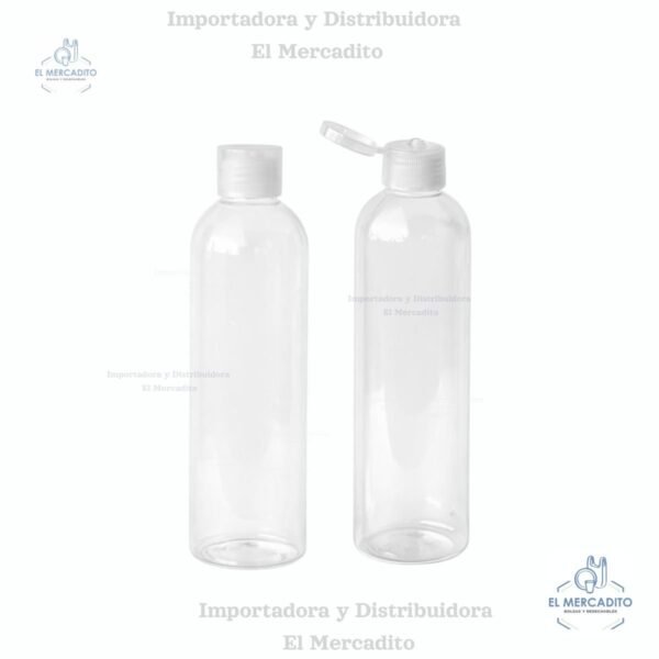 Envase Plástico Botella Transparente Flip Top 60 ml, 120 ml, 250 ml, 300 ml - 250 ml