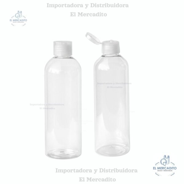 Envase Plástico Botella Transparente Flip Top 60 ml, 120 ml, 250 ml, 300 ml - 300 ml
