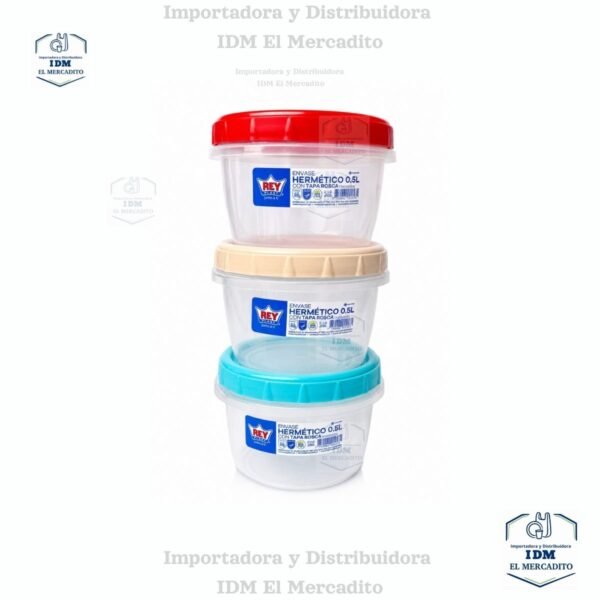 Envase Hermético 0.5 L C/ Tapa Rosca
