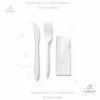 Cuchara - Tenedor - Servilleta / Kit 3 piezas