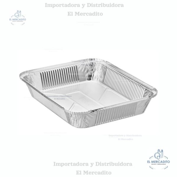Molde de Aluminio 104 oz, Incluye tapa plástica transparente