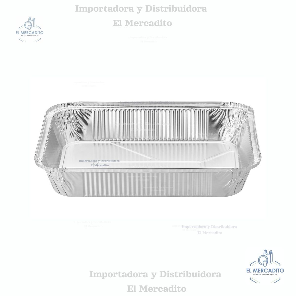 Molde de Aluminio 104 oz, Incluye tapa plástica transparente