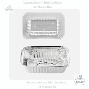 Moldes de Aluminio Darnel, 4 oz, 8 oz, 16 oz, 24 oz, 28 oz, con tapa plástica transparente - 24 oz