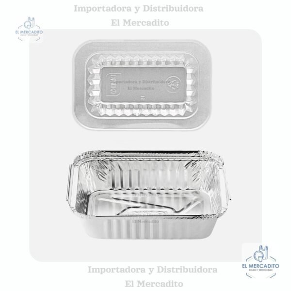 Moldes de Aluminio Darnel, 4 oz, 8 oz, 16 oz, 24 oz, 28 oz, con tapa plástica transparente - 24 oz