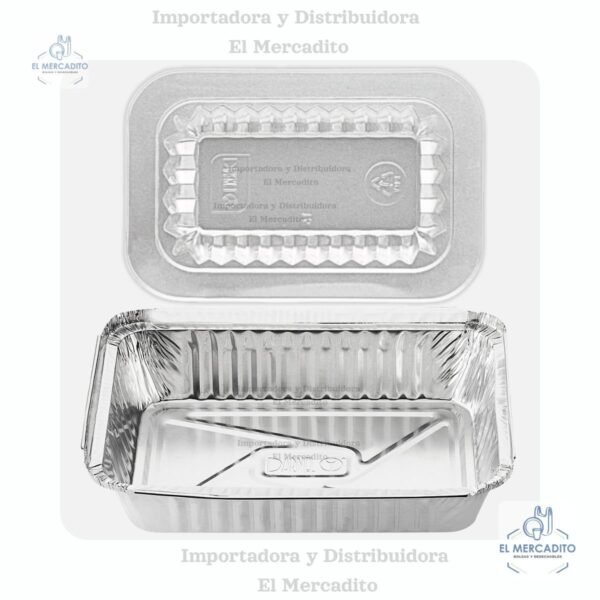 Moldes de Aluminio Darnel, 4 oz, 8 oz, 16 oz, 24 oz, 28 oz, con tapa plástica transparente - 28 oz