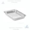 Molde de Aluminio 64 oz, Incluye tapa plástica transparente