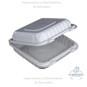 Bandeja 8x8 Mineral Sin División - Blanco