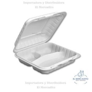 Bandeja 8x8 Mineral Con División - Blanco