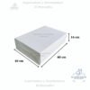 Caja Rectangular Blanca, 1 Plancha Quequera, 40x60x14 cm